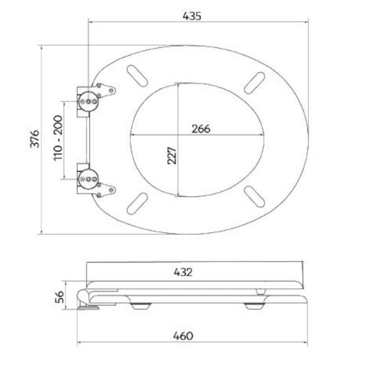 Glacera MDF WC deska - Soft Close