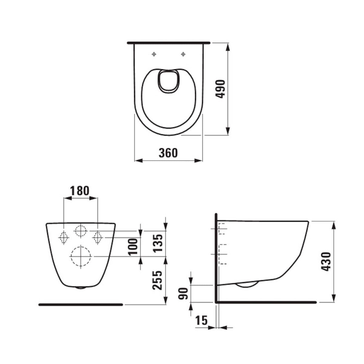 H8209650000001 Laufen Pro viseča brezrobna WC školjka