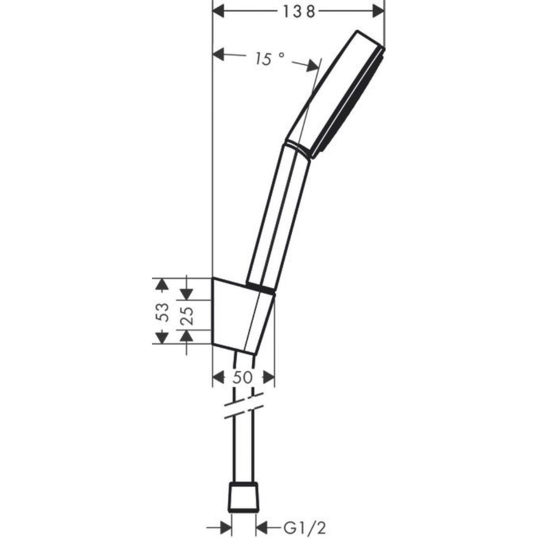 Tuš sistemi 24301670 Hansgrohe Pulsify tuš set brez armature črni | KOPALNICA-ONLINE.SI
