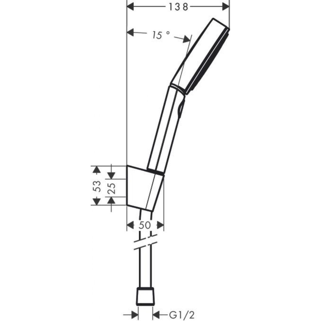 Tuš sistemi 24303670 Hansgrohe Pulsify Select tuš set brez armature črni | KOPALNICA-ONLINE.SI