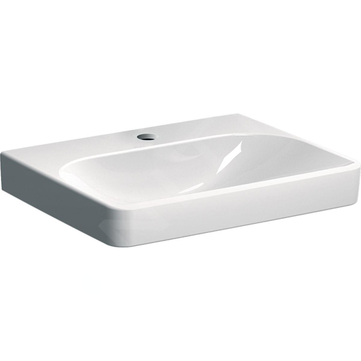 501.732.00.1 Geberit Smyle Square 60 x 48 cm keramični umivalnik z odprtino za armaturo