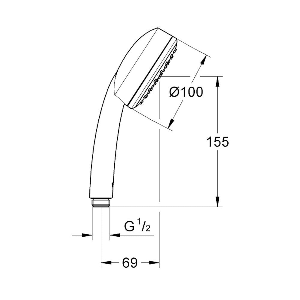 Prhe 26082002 Grohe New Tempesta Cosmopolitan 100 tuš ročka 1 funkcija | KOPALNICA-ONLINE.SI