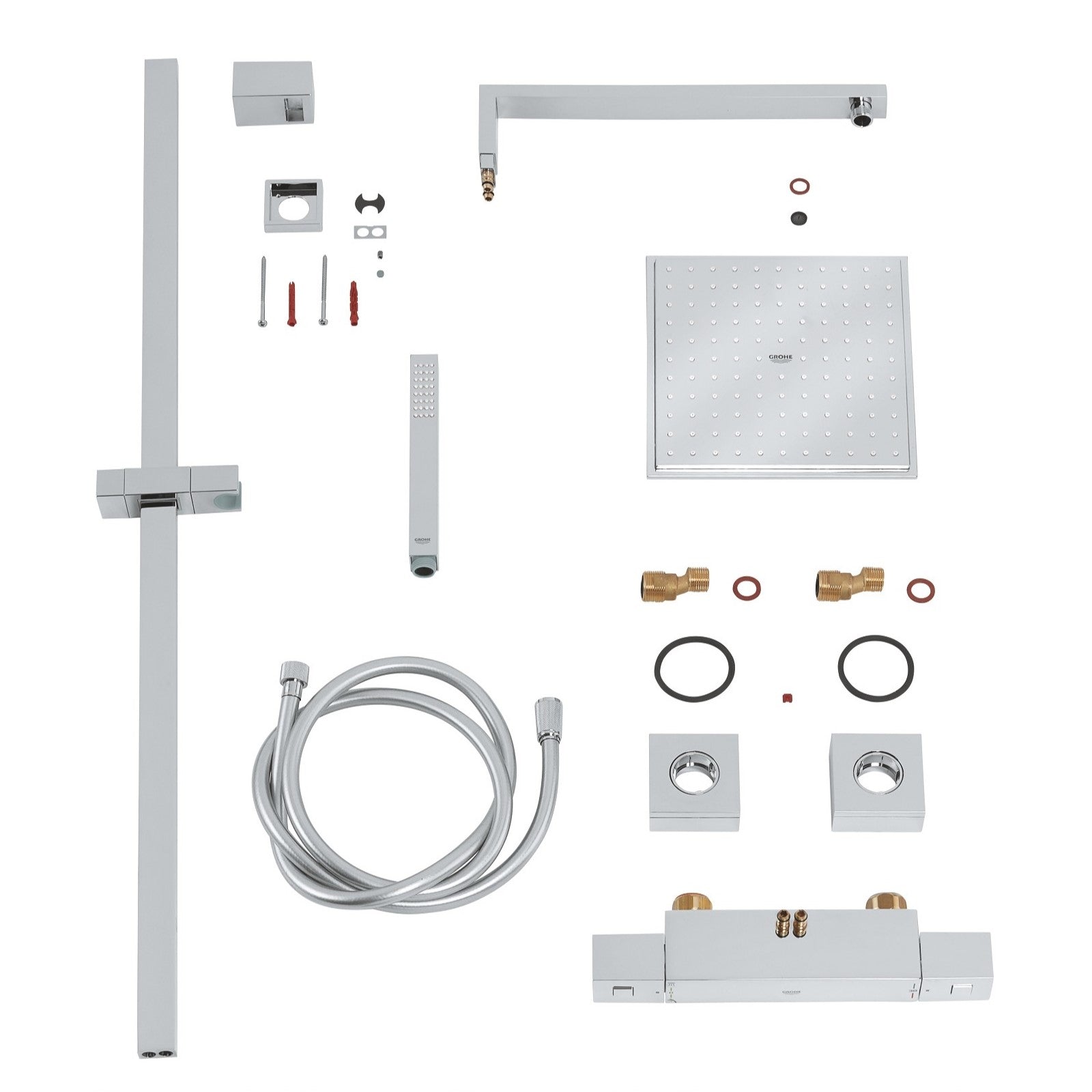 Tuš sistemi 26087000 Grohe Euphoria Cube XXL 230 termostatska armatura s tuš setom | KOPALNICA-ONLINE.SI