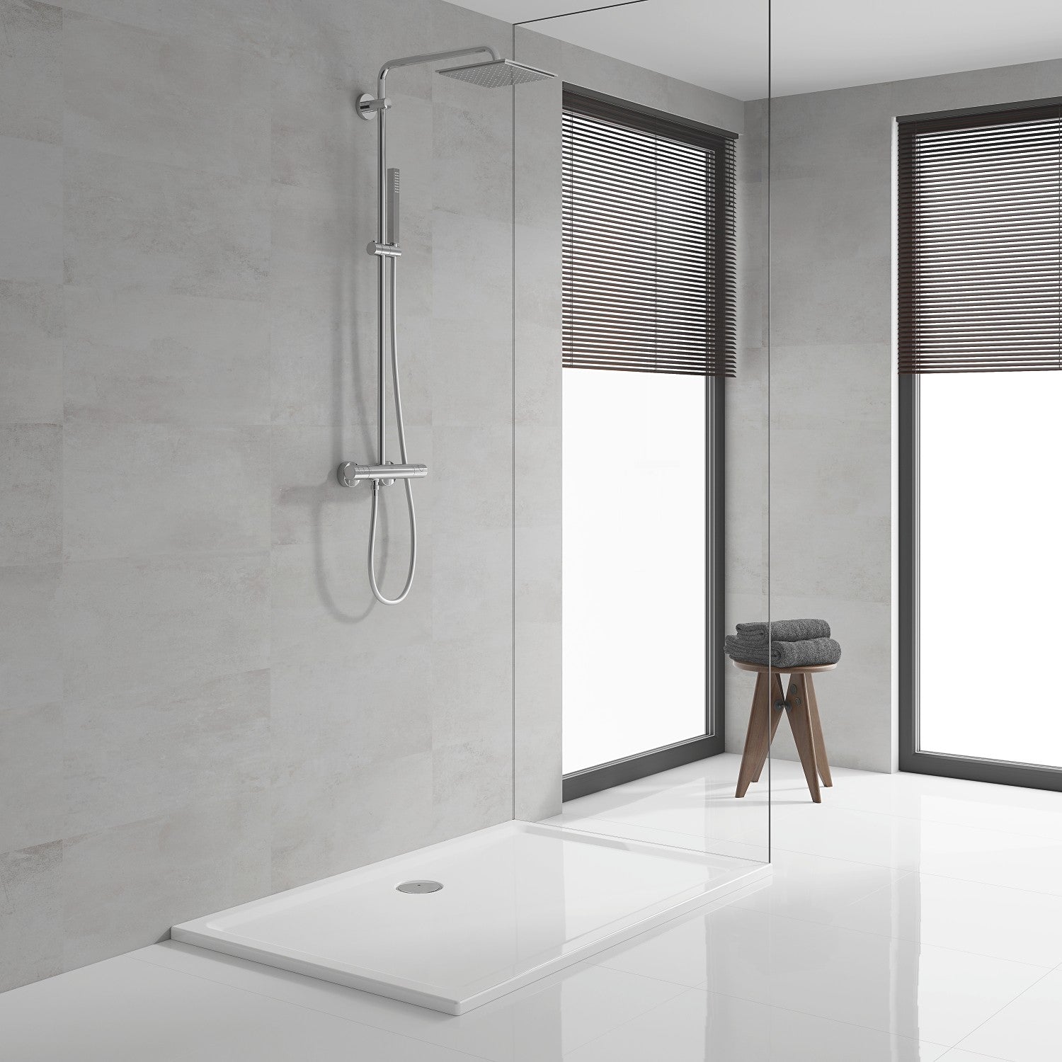 Tuš sistemi 26187000 Grohe Euphoria Cube XXL 230 termostatska armatura s tuš setom | KOPALNICA-ONLINE.SI