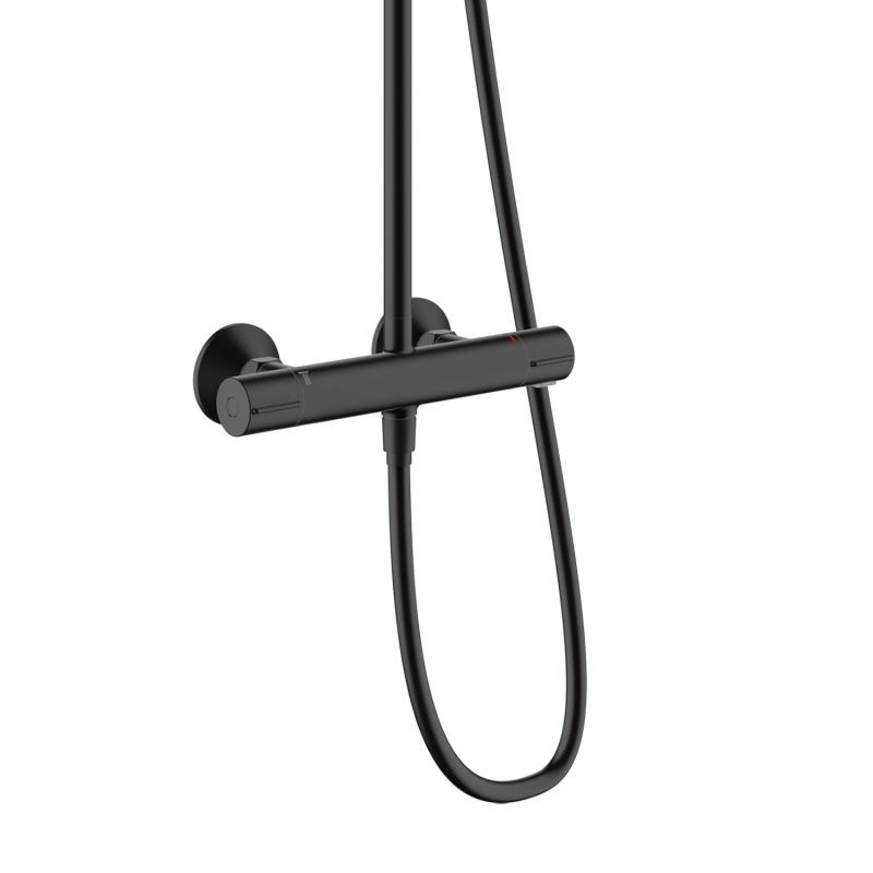Tuš sistemi 26276670 Hansgrohe Vernis Blend termostatska armatura za tuš s tuš setom črna | KOPALNICA-ONLINE.SI