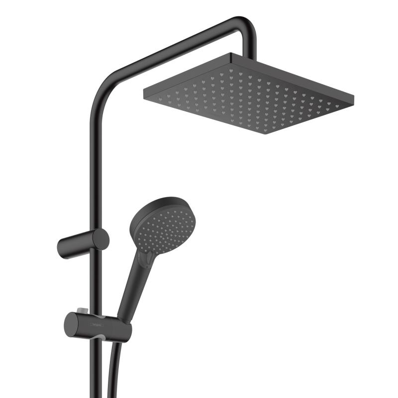 Tuš sistemi 26286670 Hansgrohe Vernis Shape termostatska armatura za tuš s tuš setom črna | KOPALNICA-ONLINE.SI