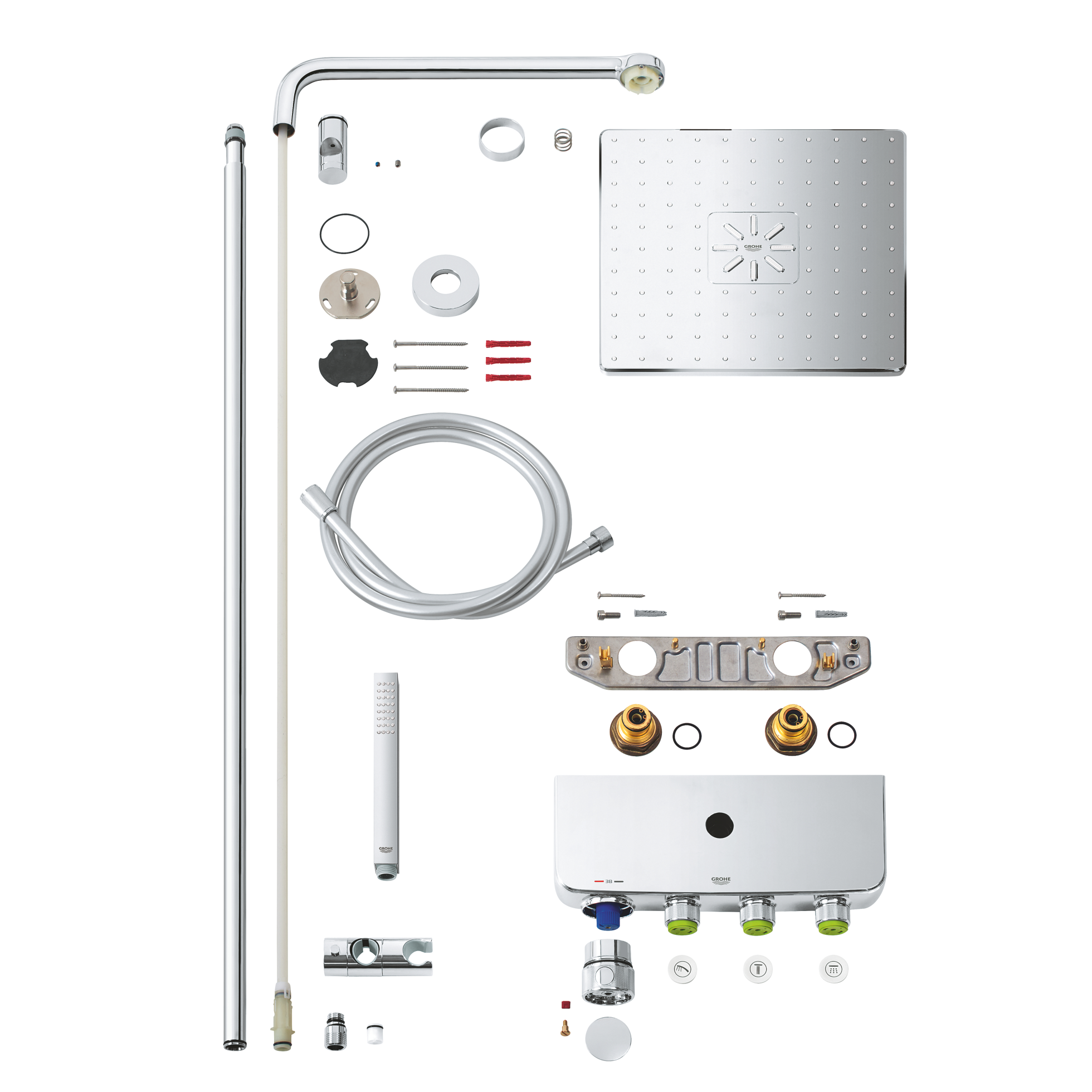 Tuš sistemi 26508000 Grohe Euphoria SmartControl 310 Cube Duo termostatska armatura s tuš setom | KOPALNICA-ONLINE.SI