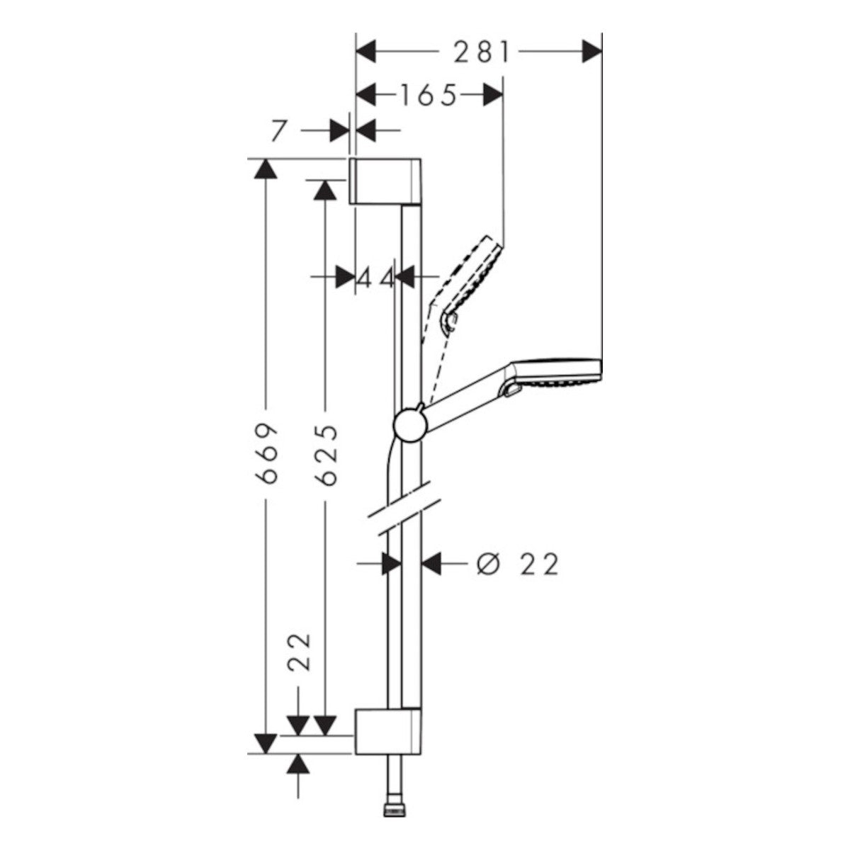 Tuš sistemi 26532400 Hansgrohe Crometta 100 2jet Vario tuš set brez armature | KOPALNICA-ONLINE.SI