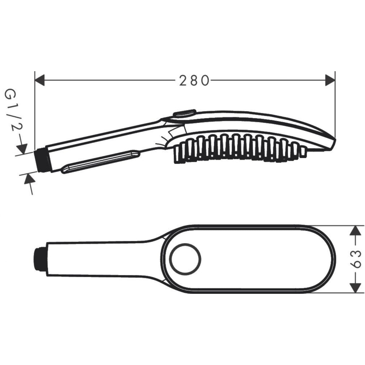 Prhe 26640670 Hansgrohe DogShower Select tuš ročka 3 funkcije | KOPALNICA-ONLINE.SI
