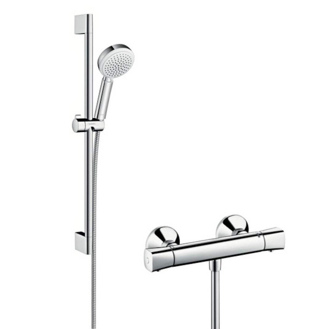 Tuš sistemi 27030400 Hansgrohe Crometta 100 4jet stenska termostatska armatura s tuš setom | KOPALNICA-ONLINE.SI