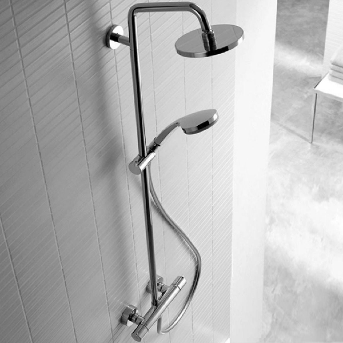 Tuš sistemi 27135000 Hansgrohe Croma 160 1jet stenska termostatska armatura s tuš setom | KOPALNICA-ONLINE.SI