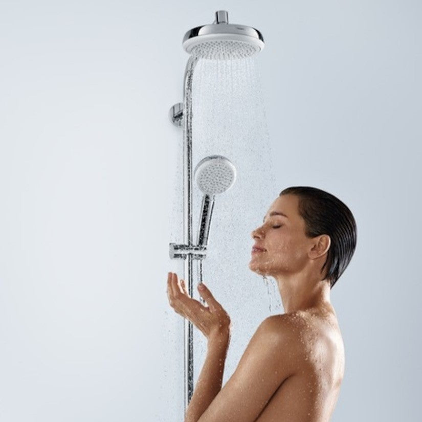 Tuš sistemi 27265400 Hansgrohe Crometta 160 1jet EcoSmart stenska termostatska armatura s tuš setom | KOPALNICA-ONLINE.SI