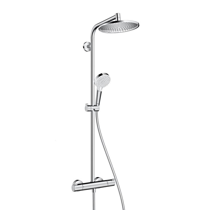 Tuš sistemi 27268000 Hansgrohe Crometta S 240 1jet EcoSmart stenska termostatska armatura s tuš setom | KOPALNICA-ONLINE.SI