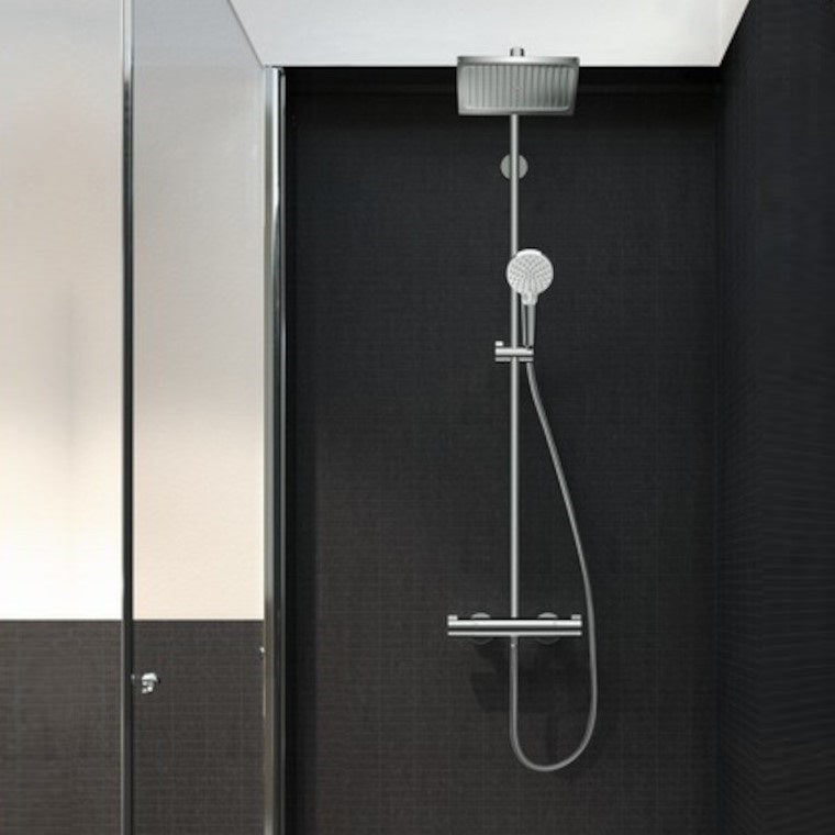 Tuš sistemi 27271000 Hansgrohe Crometta E 240 1jet stenska termostatska armatura s tuš setom | KOPALNICA-ONLINE.SI