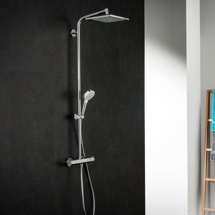 Tuš sistemi 27271000 Hansgrohe Crometta E 240 1jet stenska termostatska armatura s tuš setom | KOPALNICA-ONLINE.SI