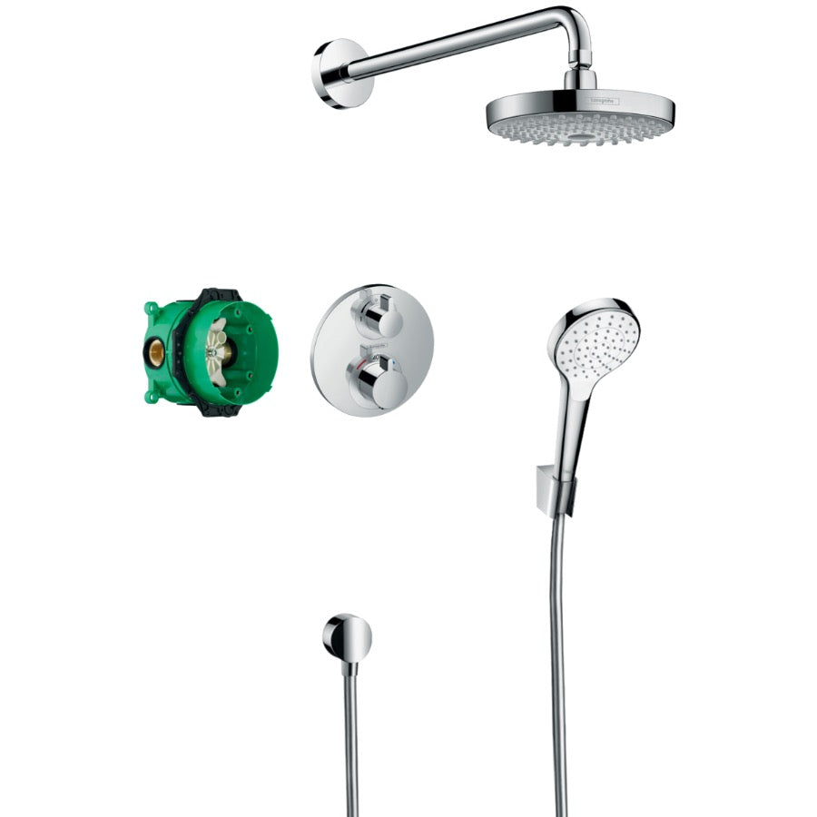 Tuš sistemi 27295000 Hansgrohe Ecostat Croma Select S termostatski podometni komplet za tuš | KOPALNICA-ONLINE.SI