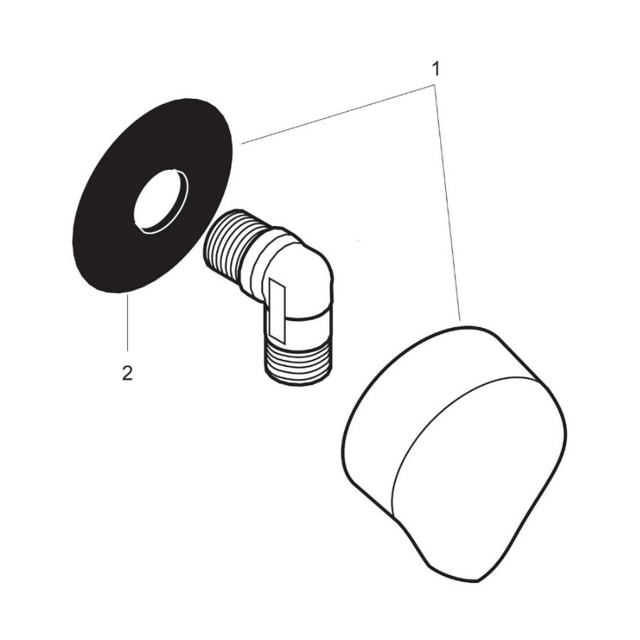 Kopalniški dodatki 27454000 Hansgrohe FixFit priključek za tuš cev | KOPALNICA-ONLINE.SI
