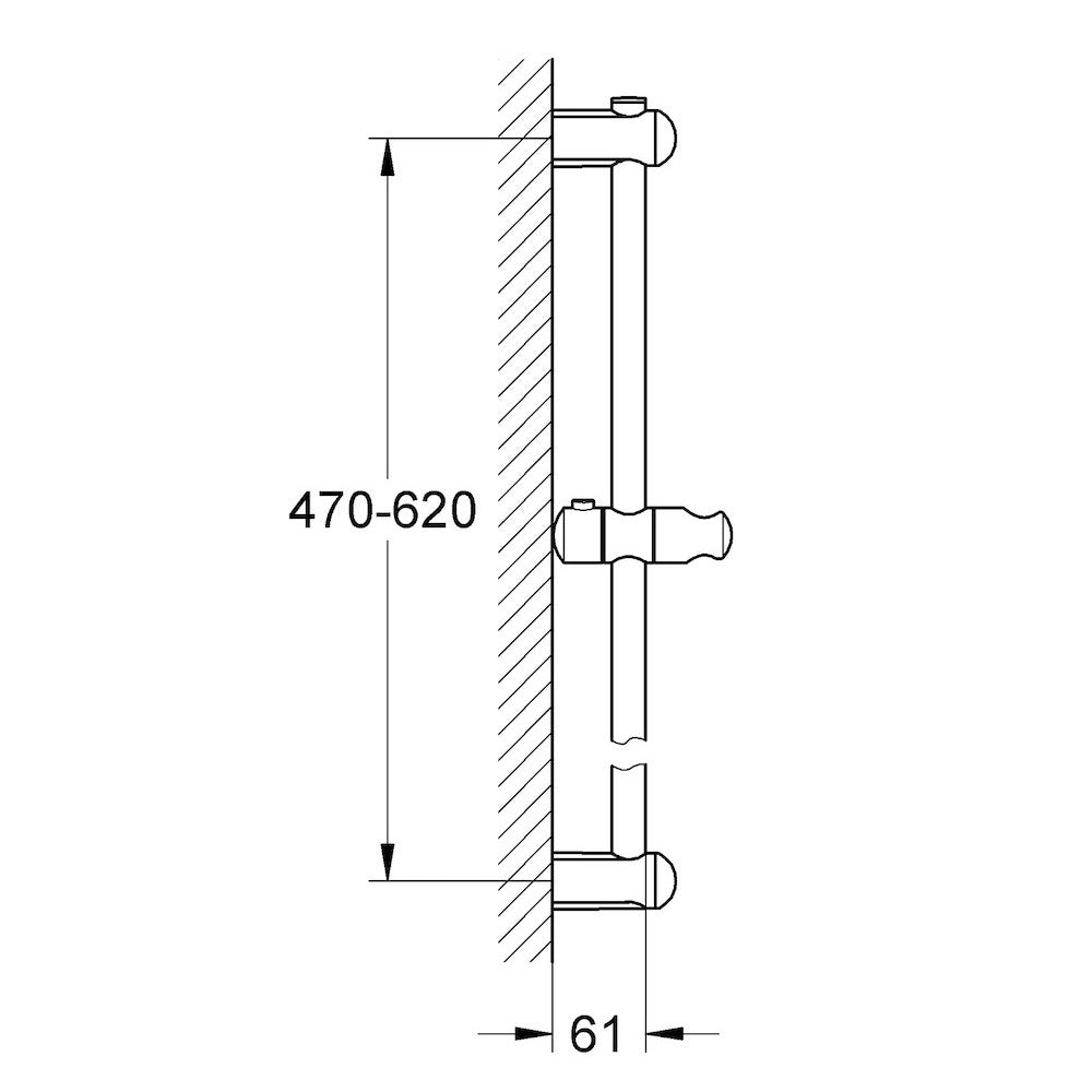 Tuš konzole 27499000 Grohe Euphoria Neutral tuš konzola 600 mm | KOPALNICA-ONLINE.SI