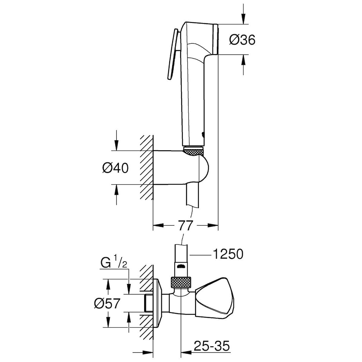 Prhe 27514001 Grohe Tempesta-F Trigger Spray bide tuš set | KOPALNICA-ONLINE.SI
