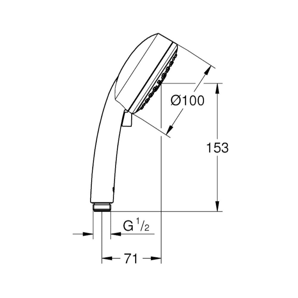 Prhe 27572002 Grohe New Tempesta Cosmopolitan 100 tuš ročka 3 funkcije | KOPALNICA-ONLINE.SI