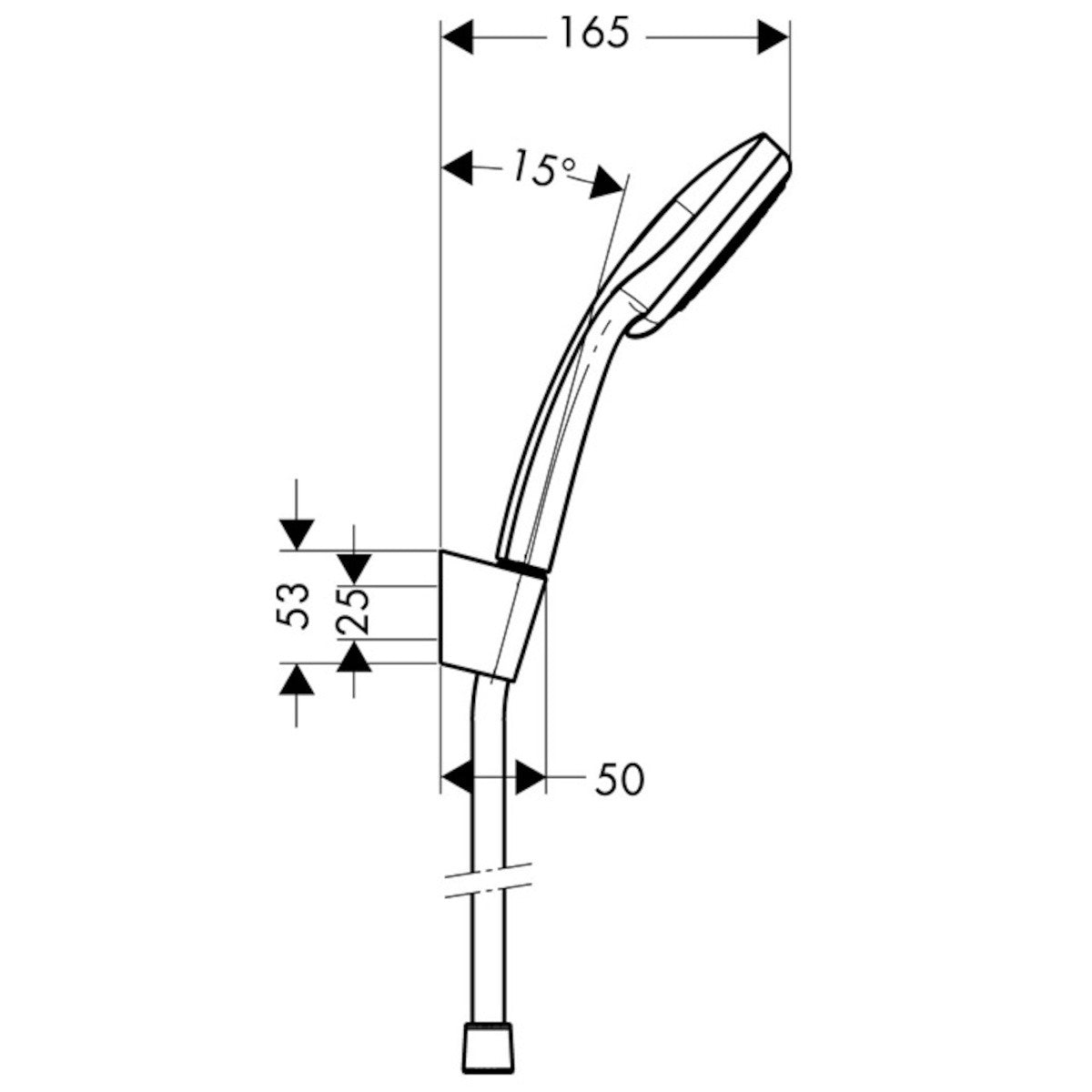 Tuš sistemi 27592000 Hansgrohe Croma 100 Vario tuš set brez armature | KOPALNICA-ONLINE.SI