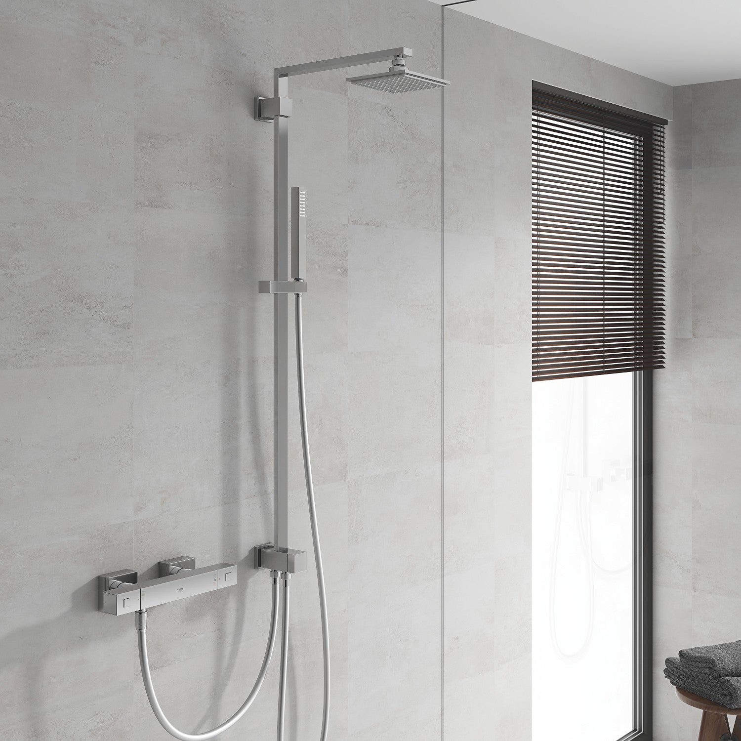 Tuš sistemi 27696000 Grohe Euphoria Cube 150 tuš set brez armature | KOPALNICA-ONLINE.SI