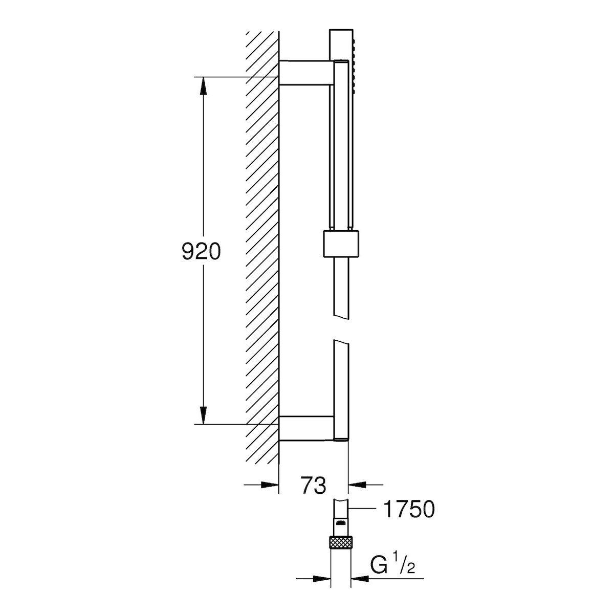Tuš sistemi 27700000 Grohe Euphoria Cube tuš set brez armature | KOPALNICA-ONLINE.SI