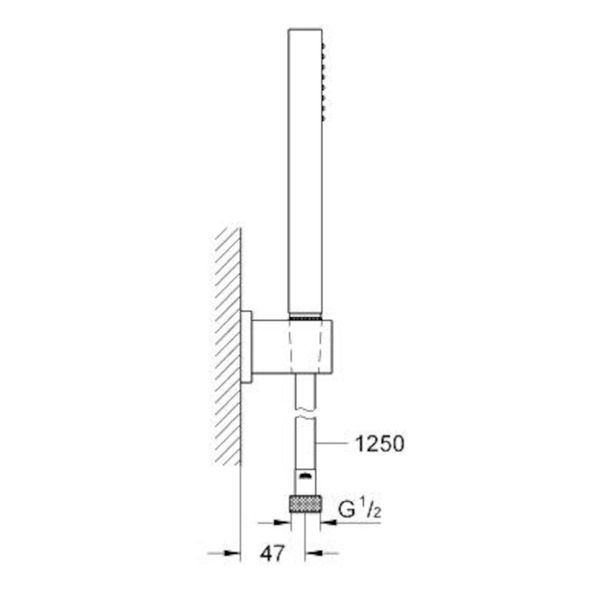 Tuš sistemi 27702000 Grohe Euphoria Cube tuš set brez armature | KOPALNICA-ONLINE.SI