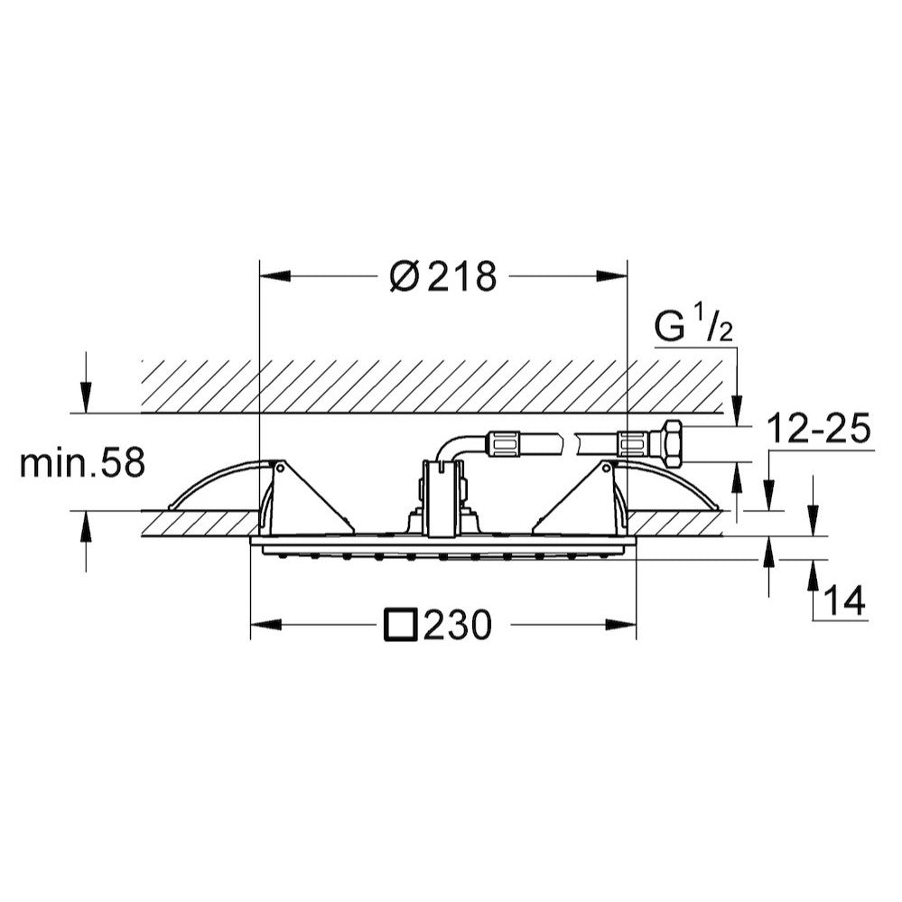 Prhe 27863000 Grohe Rainshower Allure 230 vgradna nadglavna prha | KOPALNICA-ONLINE.SI