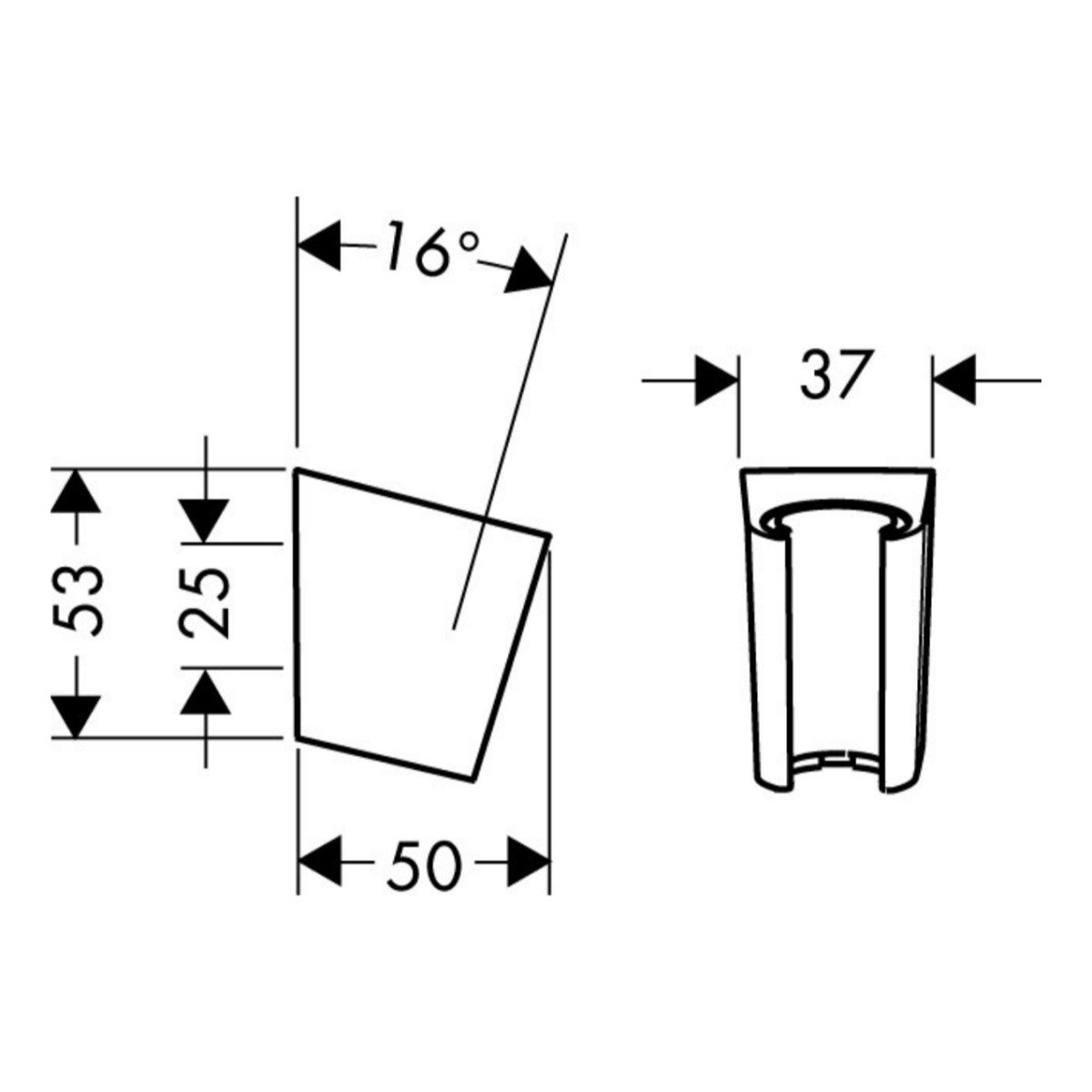 Držalo 28331670 Hansgrohe Porter S držalo za tuš ročko črno | KOPALNICA-ONLINE.SI