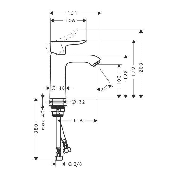 Armature 31084000 Hansgrohe Metris 110 armatura za umivalnik | KOPALNICA-ONLINE.SI