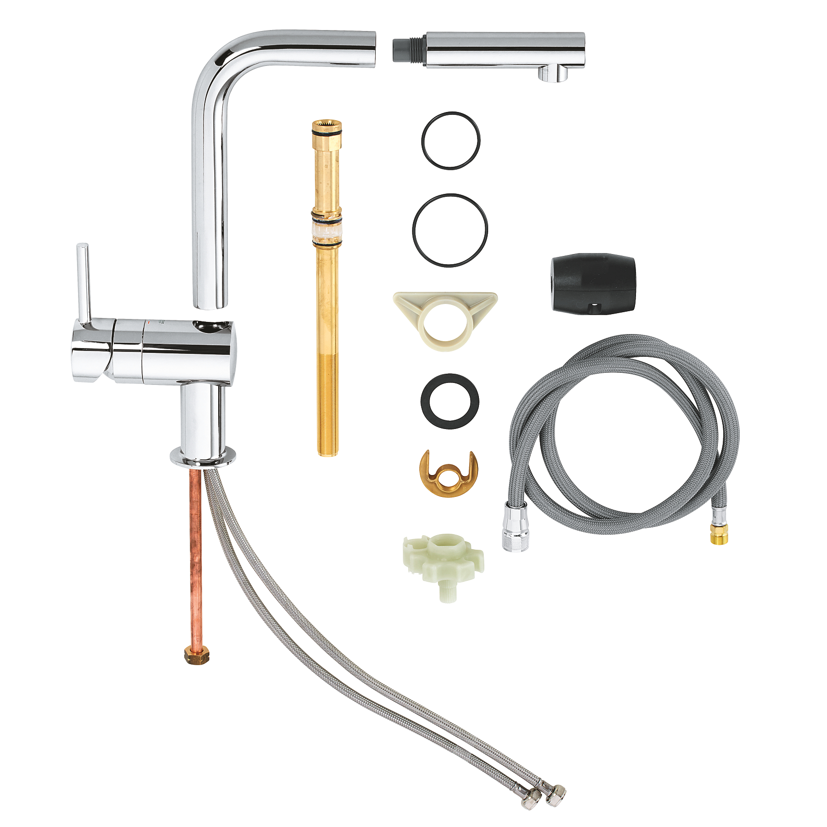 Kuhinjska armatura 32168000 Grohe Minta vrtljiva izvlečna kuhinjska armatura | KOPALNICA-ONLINE.SI