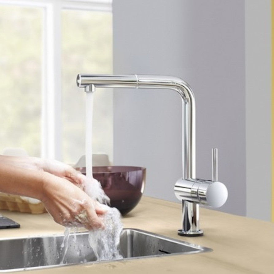 Kuhinjska armatura 32168000 Grohe Minta vrtljiva izvlečna kuhinjska armatura | KOPALNICA-ONLINE.SI
