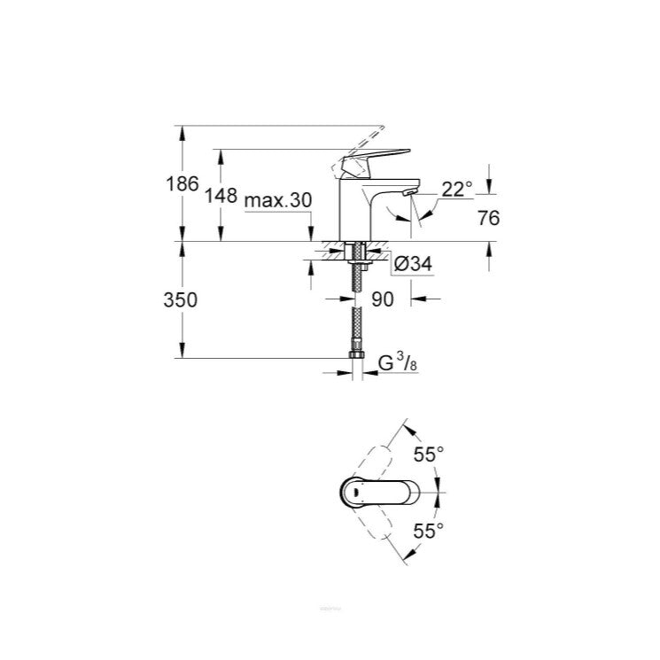 Armature 32824000 Grohe Eurosmart Cosmopolitan armatura za umivalnik | KOPALNICA-ONLINE.SI