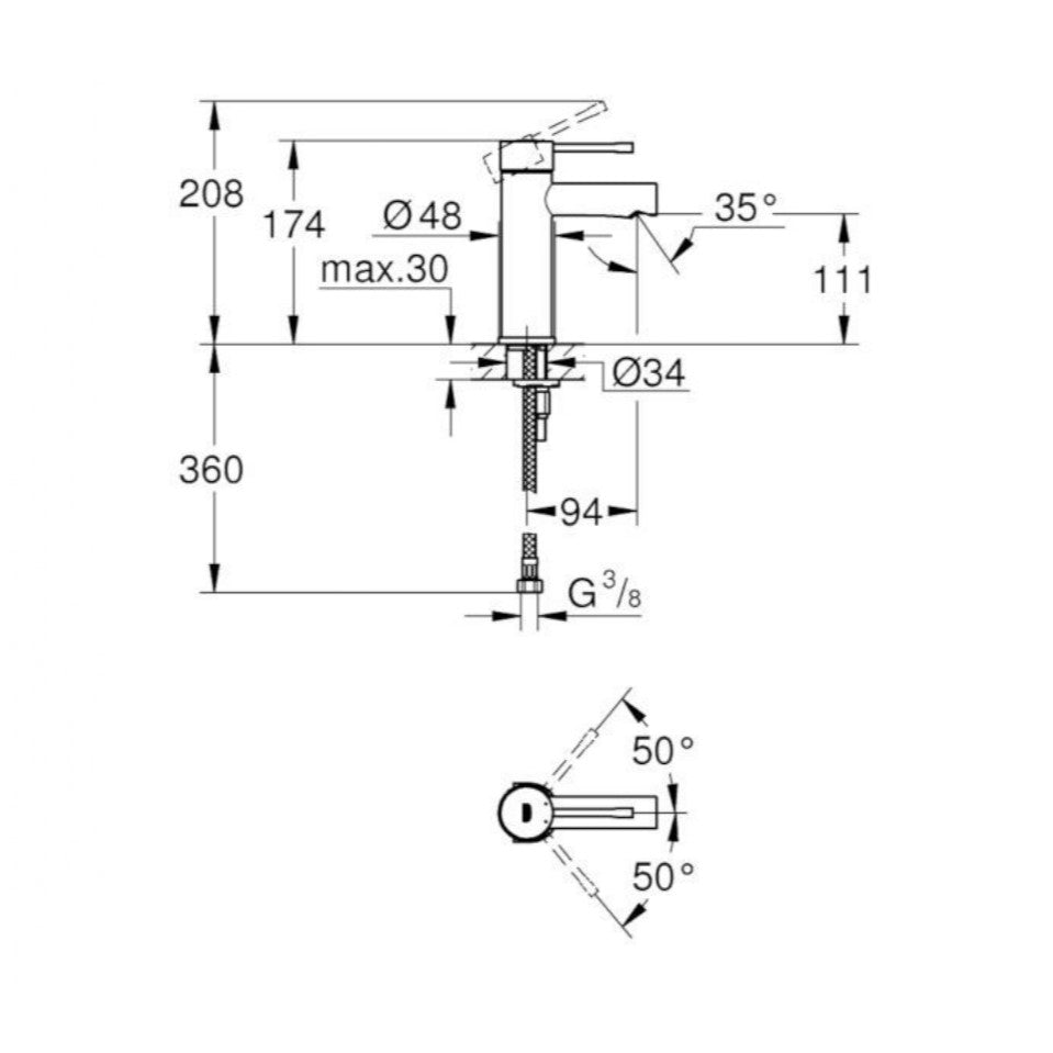 Armature 34294001 Grohe Essence New armatura za umivalnik | KOPALNICA-ONLINE.SI