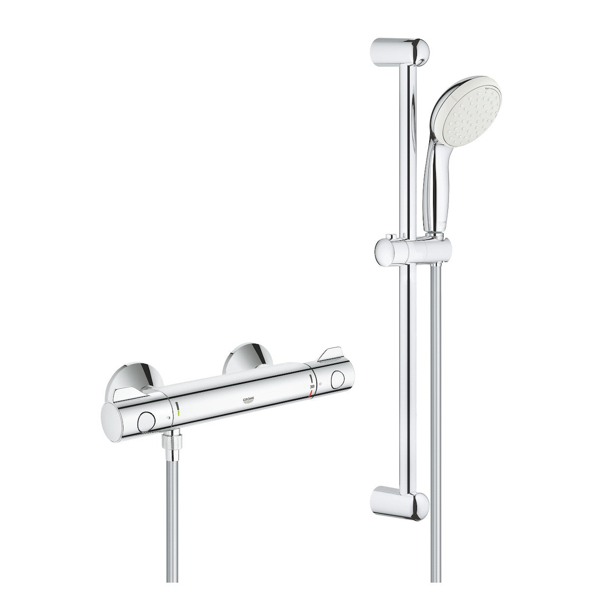 Tuš sistemi 34565001 GROHE Grohtherm 800 stenska termostatska armatura s tuš setom | KOPALNICA-ONLINE.SI