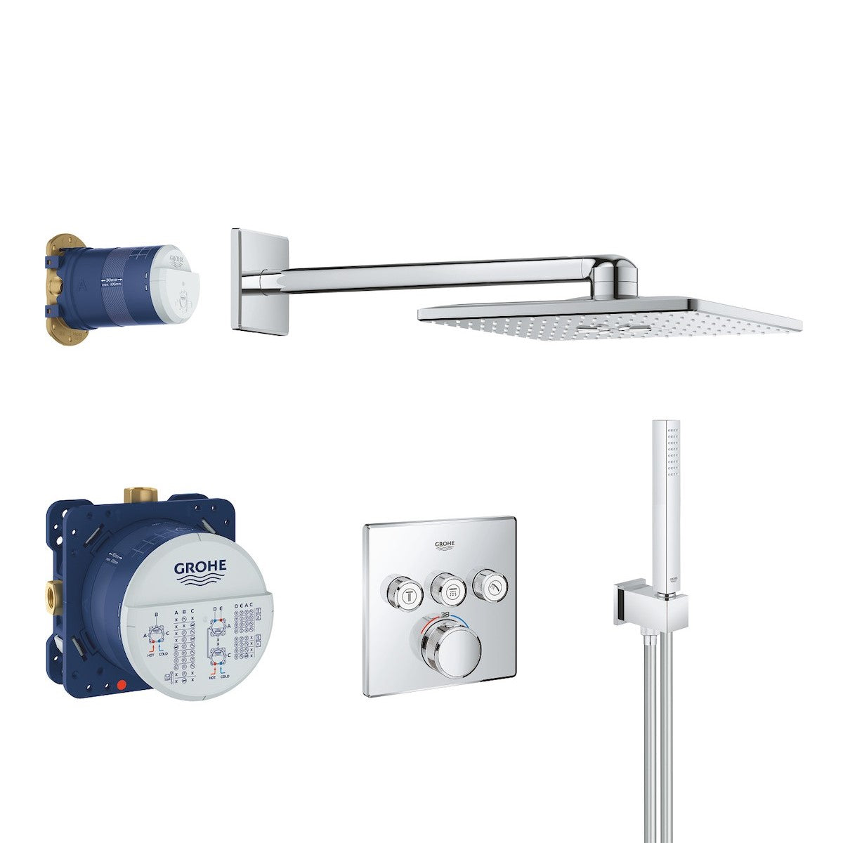 Armature 34706000 Grohe Grohtherm SmartControl termostatski podometni komplet za tuš | KOPALNICA-ONLINE.SI