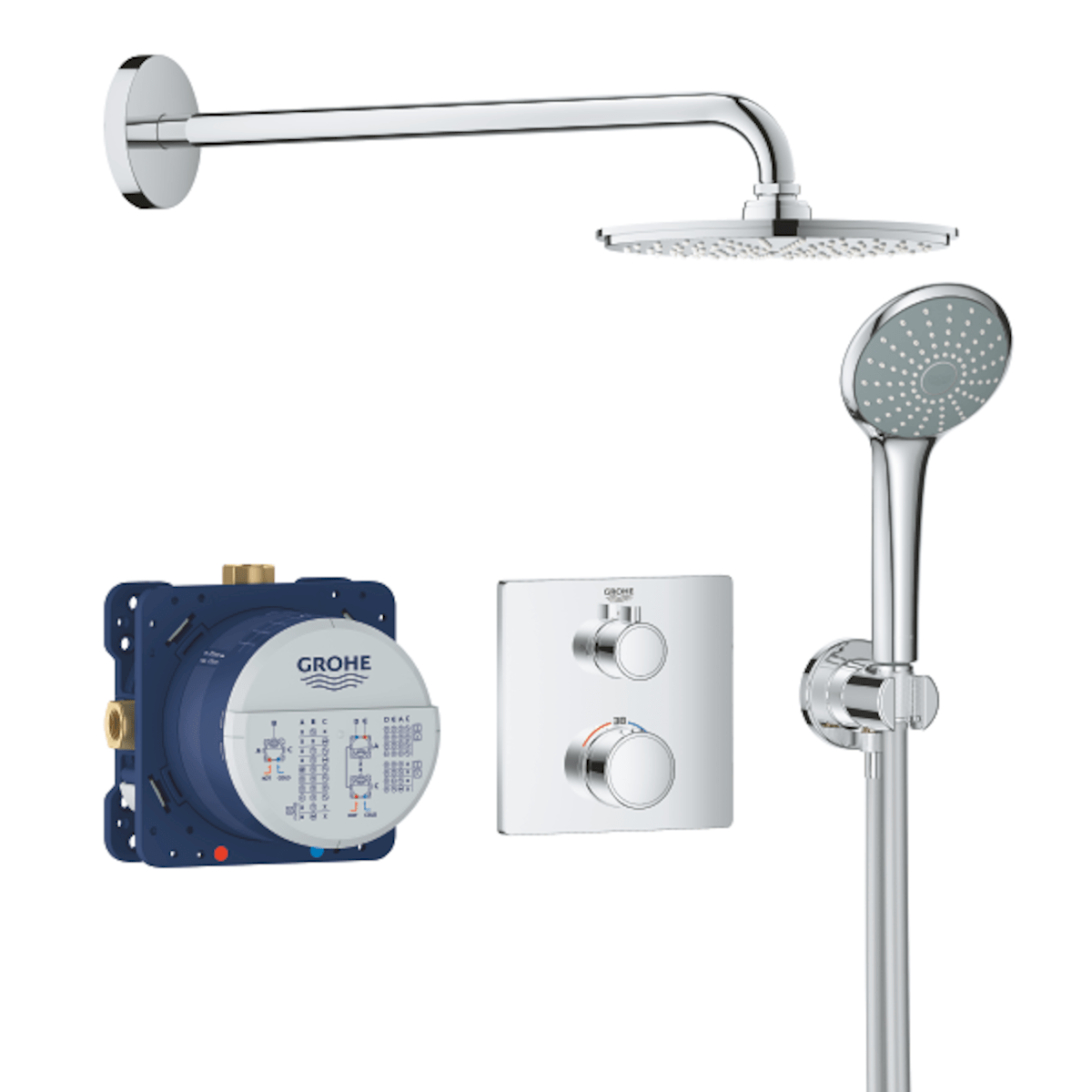 Armature 34734000 Grohe Grohtherm termostatski podometni komplet za tuš | KOPALNICA-ONLINE.SI