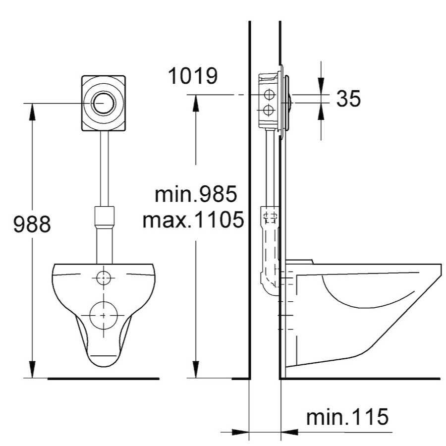 Aktivirne tipke 37063000 Grohe Surf aktivirna tipka | KOPALNICA-ONLINE.SI