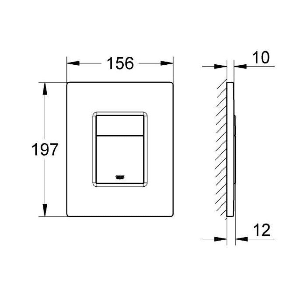 Aktivirne tipke 38845KS0 Grohe Skate Cosmopolitan aktivirna tipka steklena | KOPALNICA-ONLINE.SI