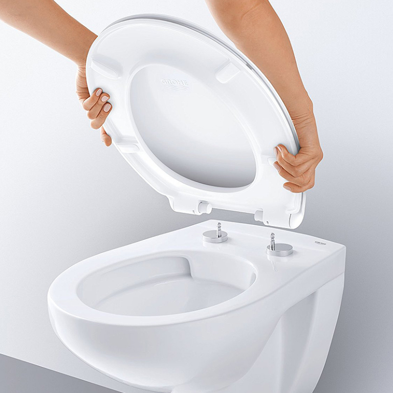 WC školjke 39351000 Grohe Bau Ceramic viseča brezrobna WC školjka z WC desko s počasnim zapiranjem | KOPALNICA-ONLINE.SI