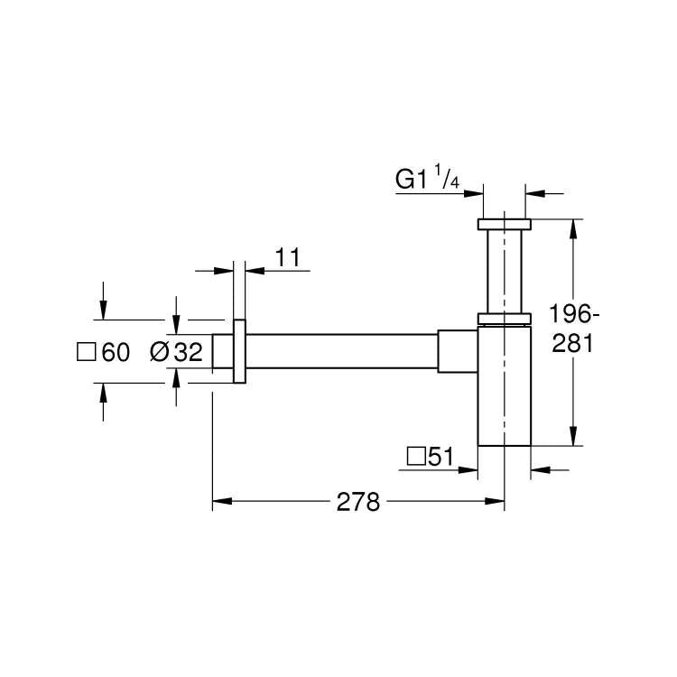Sifoni 40564000 Grohe sifon za umivalnik spodnji del | KOPALNICA-ONLINE.SI