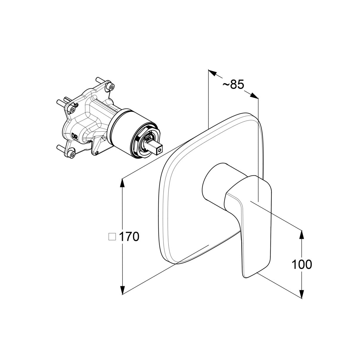 Armature 416550575 Kludi Ameo pokrivna plošča | KOPALNICA-ONLINE.SI
