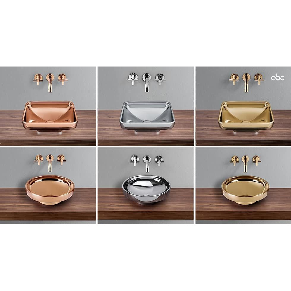 Umivalniki 4334-073-0016 Vitra Water Jewels 40 x 40 cm okrogli nadpultni keramični umivalnik baker | KOPALNICA-ONLINE.SI
