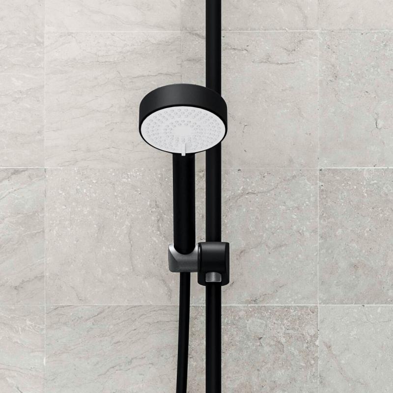 Tuš sistemi 4435013033 Hansa Micra termostatska armatura s tuš setom črna | KOPALNICA-ONLINE.SI