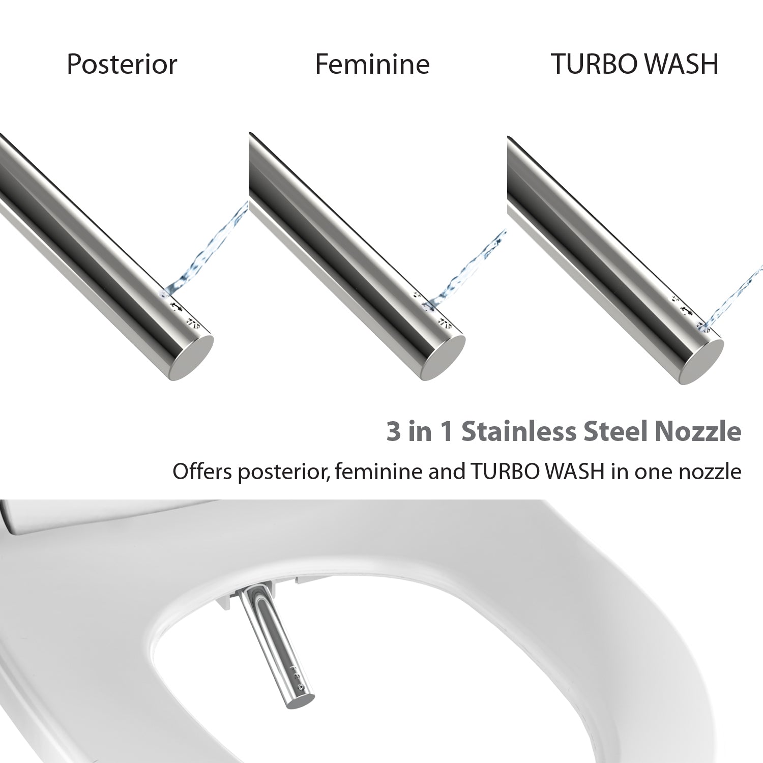 VB3100S VOVO Električna WC deska s funkcijo bide in počasnim zapiranjem "Soft Close"