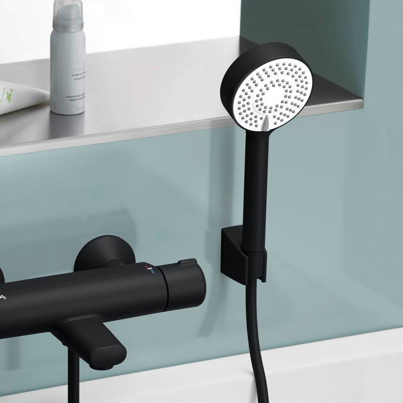 Tuš sistemi 4468013333 Hansa Basicjet tuš set brez armature črni | KOPALNICA-ONLINE.SI