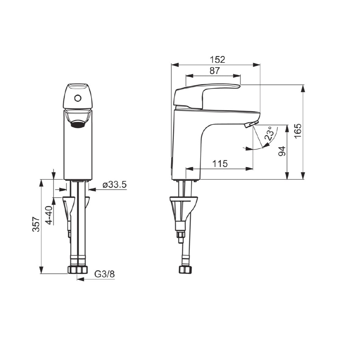 Armature 45022283 Hansa Pinto armatura za umivalnik | KOPALNICA-ONLINE.SI