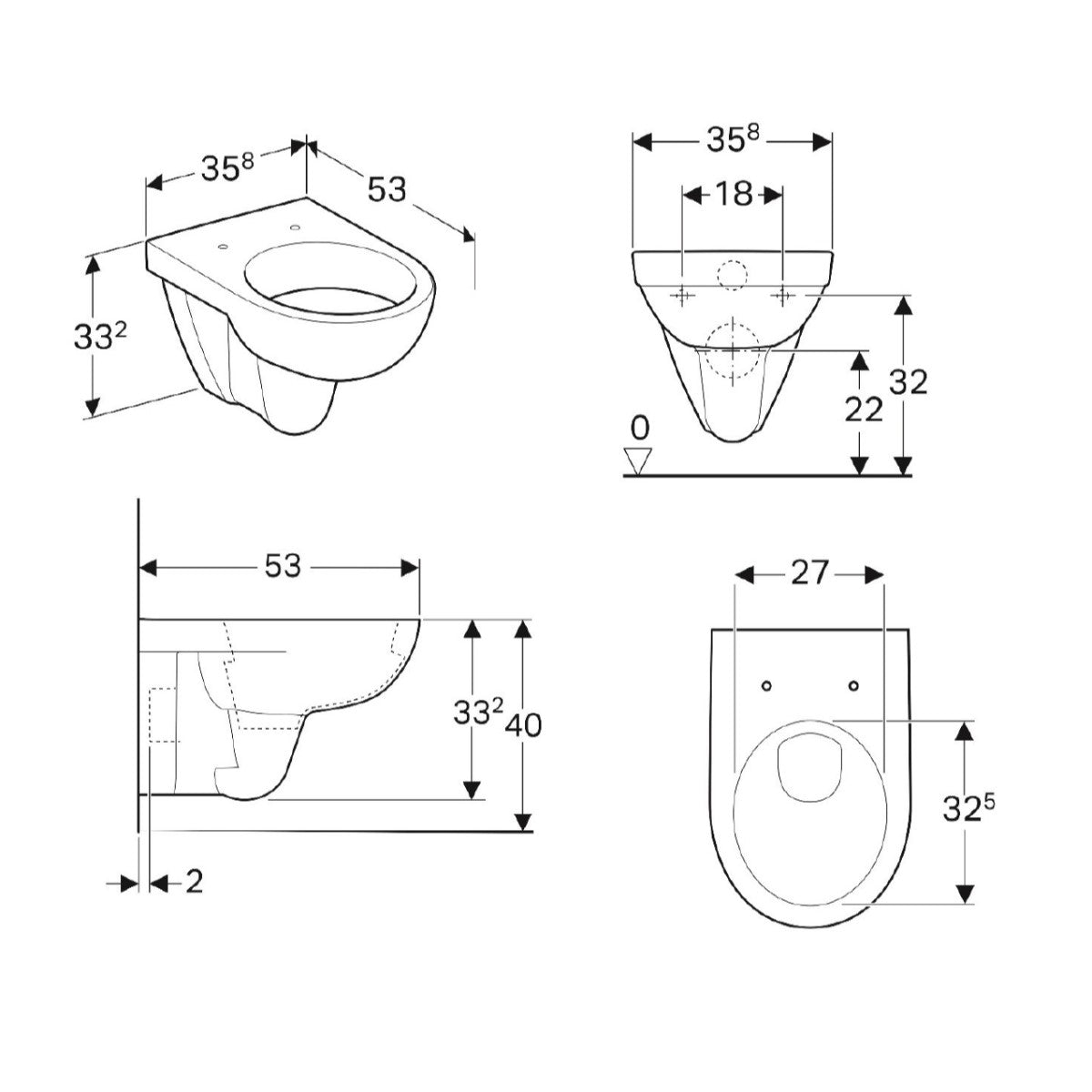 WC školjke 500.260.01.1 Geberit Selnova viseča WC školjka | KOPALNICA-ONLINE.SI