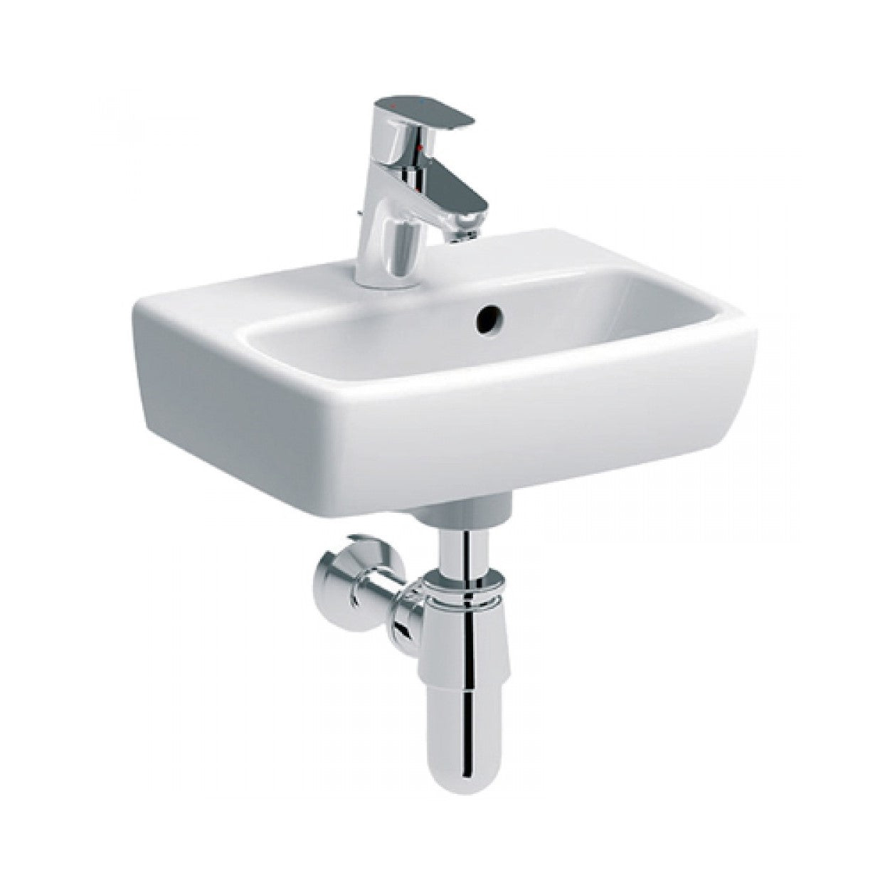 Umivalniki 500.316.01.1 Geberit Selnova 36 x 28 cm stenski keramični umivalnik z odprtino za armaturo | KOPALNICA-ONLINE.SI